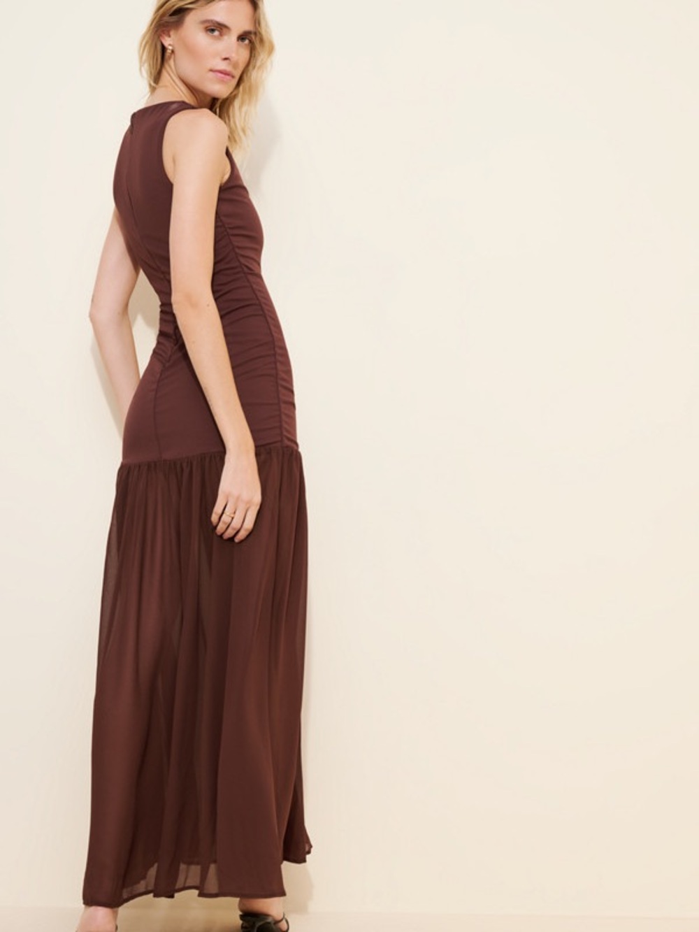 Show Me Your Mumu Aria Maxi Dress Chocolate Brown NWT XS - Picture 6 of 16